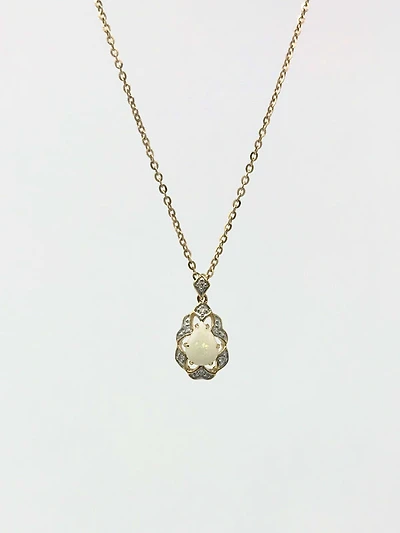 Opal and Diamond Necklace
