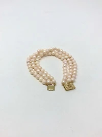 Triple Strand Pearl Bracelet