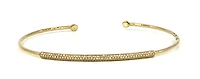 14K Yellow Gold 0.29cttw Diamond Cuff Bangle