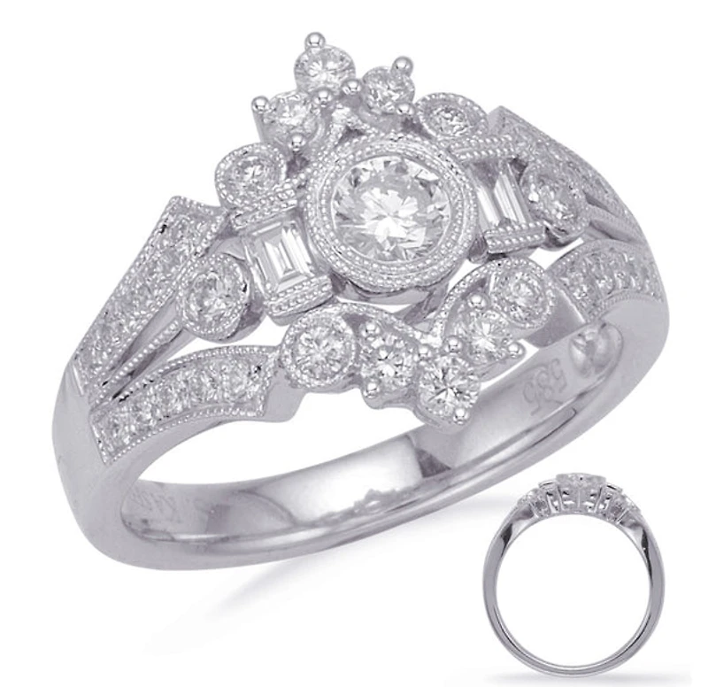 14K White Gold 0.75cttw Diamond Ring
