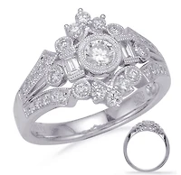 14K White Gold 0.75cttw Diamond Ring