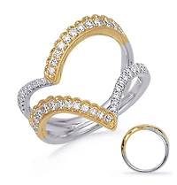14K 2 Tone Gold 0.47cttw Diamond Ring, size 6