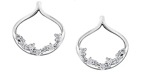 10K White Gold 0.46cttw Diamond Dangle Earrings