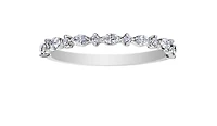 10K White Gold 0.235cttw Diamond Ring, size 6.75