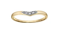 10K Yellow Gold Diamond 0.015cttw Ring, Size 6.5