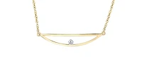 10K Yellow Gold 0.04cttw Canadian Diamond Necklace, 18"