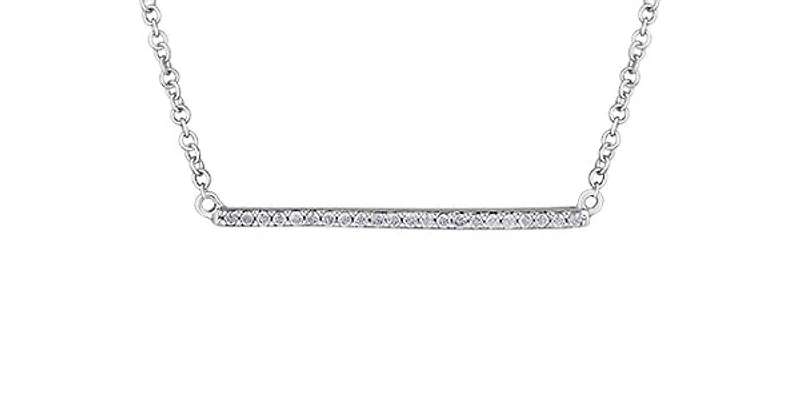 10K White Gold 0.10cttw Diamond Pendant