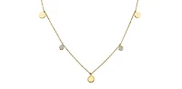 10K Yellow Gold 0.08cttw Diamond Necklace - 18"