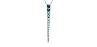 14K Gold 1.00cttw Canadian Diamond and Blue Topaz Pendant, 18"