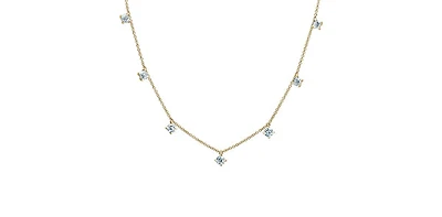 14K Yellow Gold Lab Grown 1.61cttw Diamond Necklace, 18"