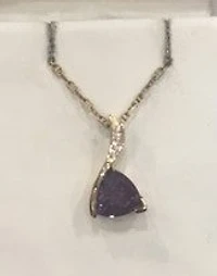 Created Alexandrite & Diamond Pendant