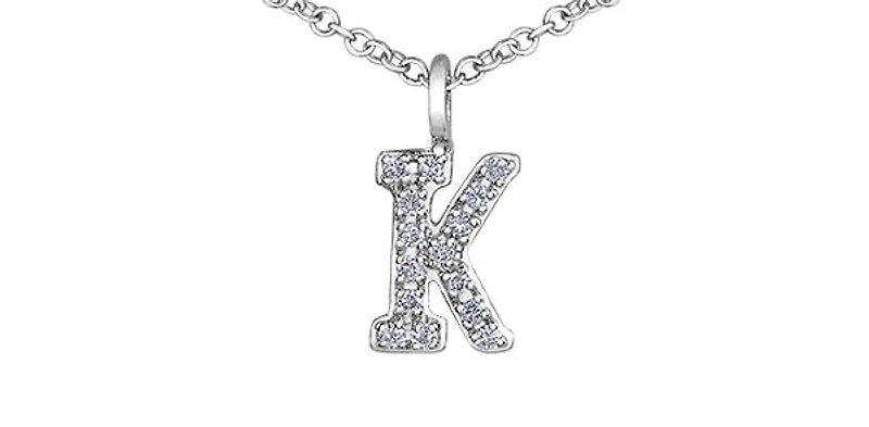 Diamond Initial Pendant