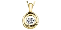 10K Yellow Gold 0.05cttw Diamond Pendant, 18"