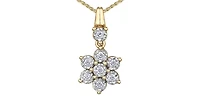 10K Yellow Gold 0.20cttw Diamond Pendant - 18"