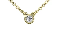 14K Yellow Gold 0.101cttw Canadian Diamond Necklace