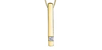 10K Yellow Gold 0.072cttw Diamond Pendant, 18"