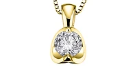 14K White Gold 0.30cttw Canadian Diamond Mezza Luna Necklace