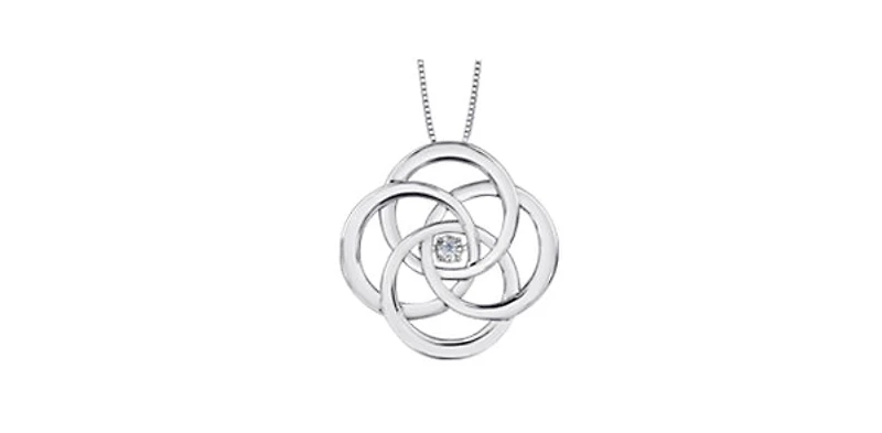 Canadian Diamond Silver Necklace