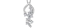 10K White Gold 0.50cttw Diamond Necklace - 18 Inches