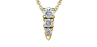 14K Gold 0.25cttw Canadian Diamond Pendant, 18"