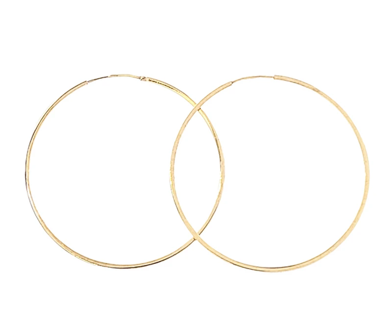10K Yellow Gold 42mm Earrings