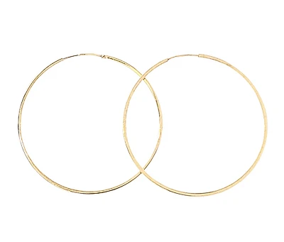10K Yellow Gold 42mm Earrings