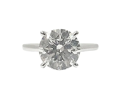 14K Gold 3.03cttw Lab Grown Round Brilliant Cut Diamond Ring - / White