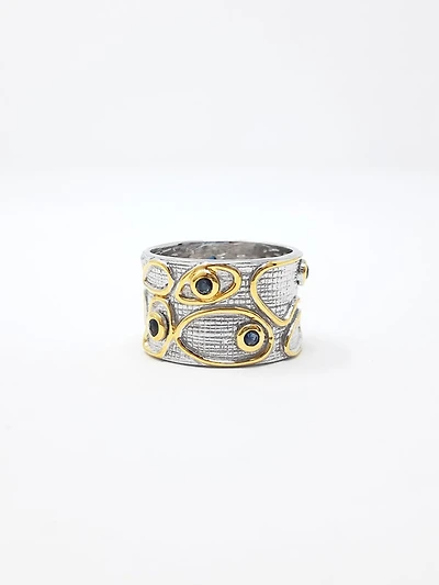 Silver and Sapphire Ring
