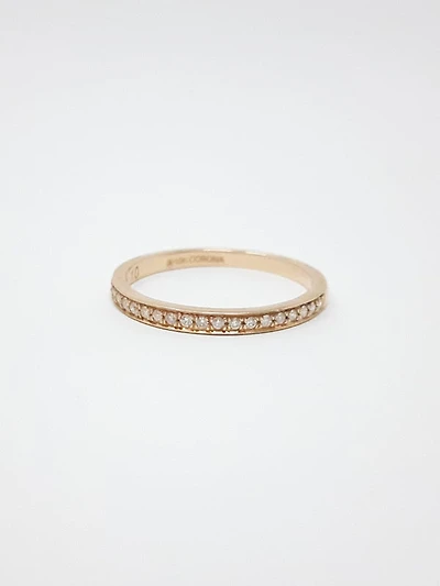 10K Yellow Gold 0.10cttw Diamond Ring, size 6.5