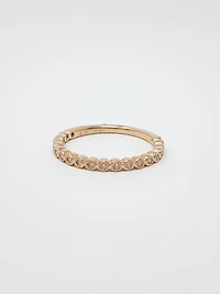 10K Rose Gold 0.10cttw Diamond Ring, size 6.5
