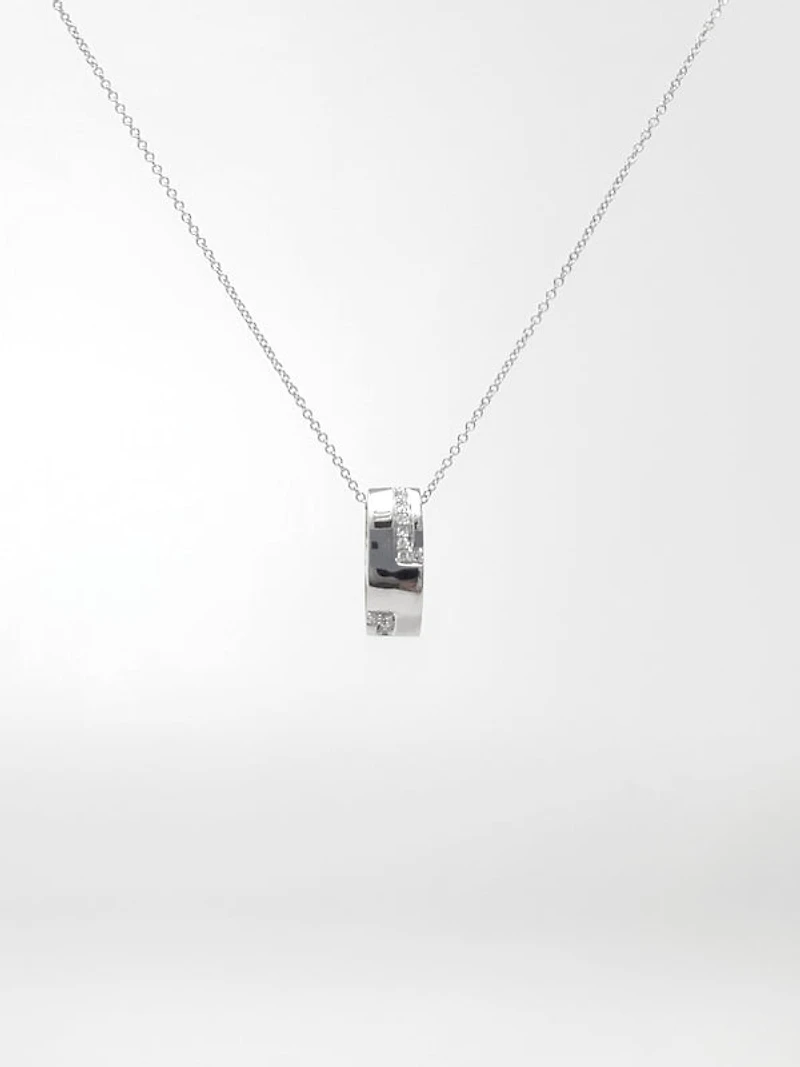 Two-Tone Reversible Pendant with Diamonds