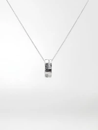 Two-Tone Reversible Pendant with Diamonds