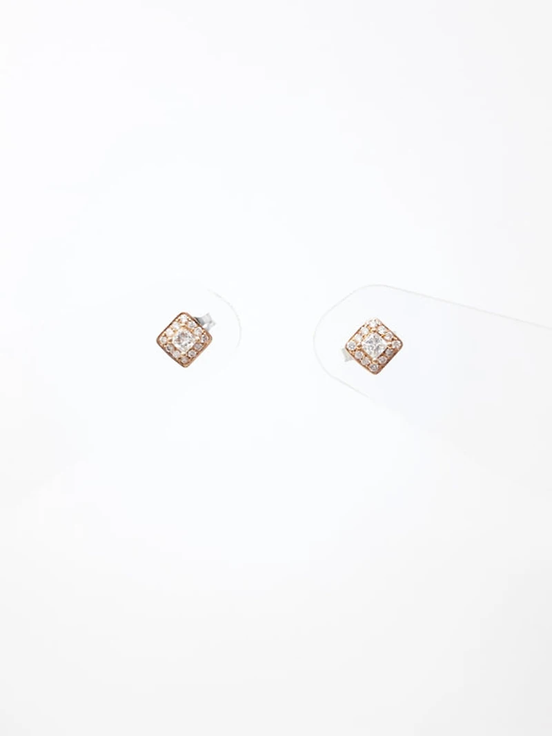 Two-Tone Canadian Diamond Earrings