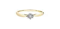 10K Yellow & White Gold 0.05cttw Diamond Promise / Engagement Ring, Size 6.5