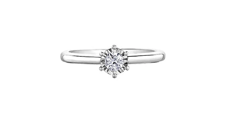 10K White Gold 0.30cttw Diamond Engagement Ring - /