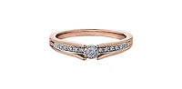 10K Rose Gold 0.10cttw Diamond Ring