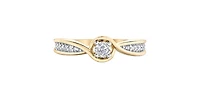 10K Yellow & White Gold 0.12cttw Diamond Engagement Ring - / 4.5