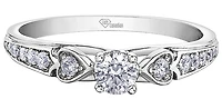 10K White Gold 0.31cttw Diamond Ring - Size 6.5