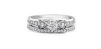 10K White Gold 0.31cttw Round Brilliant Cut Canadian Diamond Engagement Ring (Band sold separately)