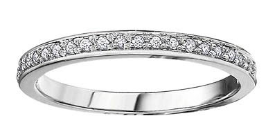 10K White Gold 0.15cttw Diamond Pave Ring - 4.5