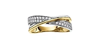 10K Yellow & White Gold 0.19cttw Diamond Ring - 4.5