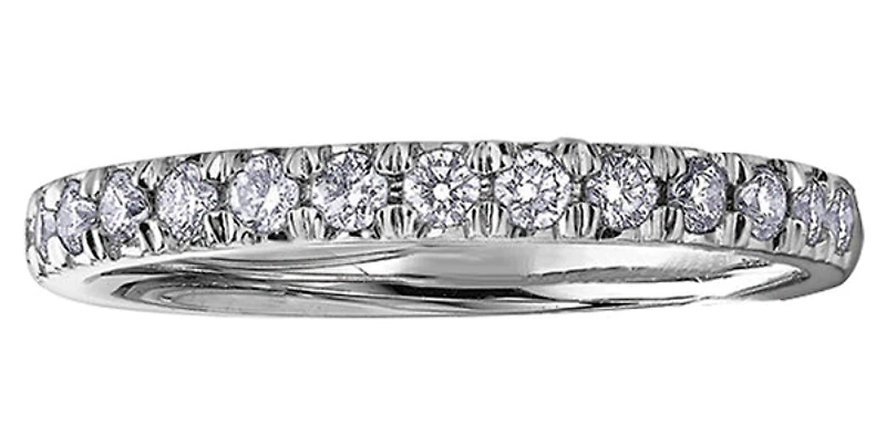 10K/14K White Gold Diamond Pave Band - Diamonds cttw / 4