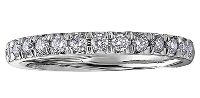 10K/14K White Gold Diamond Pave Band - Diamonds cttw / 4