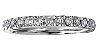 10K/14K White Gold Diamond Pave Band - Diamonds cttw / 4