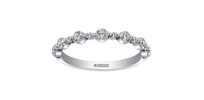 18K White Gold & Palladium (hypoallergenic) 0.50cttw Canadian Diamond Ring, 6.5