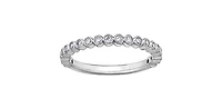 10K White Gold0.27cttw Diamond Ring/Band, size 6.5 - 4.5