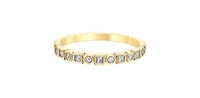 10K Yellow Gold 0.22cttw Round Brilliant Cut and Princess Cut Diamond Ring, Size 6.5