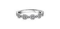 10K White Gold 0.26cttw Diamond Ring, Size 6.5
