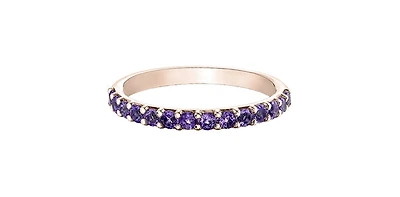 10K Rose Gold Amethyst Ring, size 6