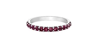 10K White Gold 0.56cttw Created Ruby Ring, size 6.5